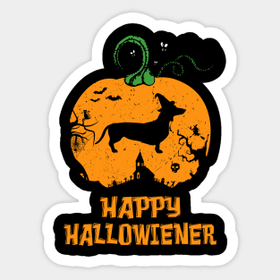 Halloween Dachshund Dog Happy Hallowiener Sticker